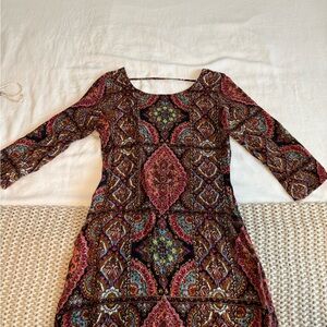 Billabong Mini Dress 3/4 Sleeve Scoop Neck